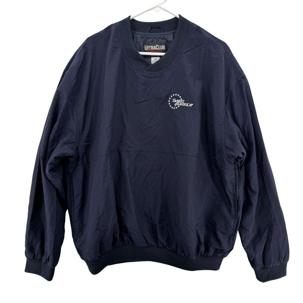 VTG‎ UltraClub Pullover Jacket Mens Large Best of America Nylon Windbreaker NWT